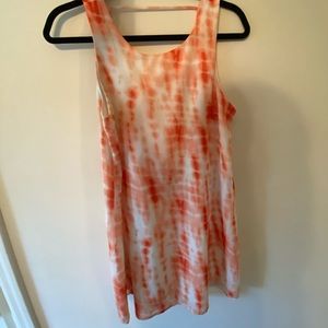 Orange & White dress- Size S